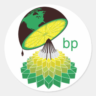 BP-Logotyp version 2 (märkning) Runt Klistermärke