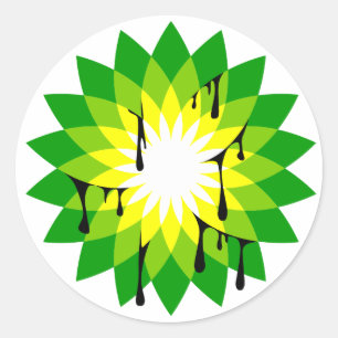 BP olja läcker Runt Klistermärke