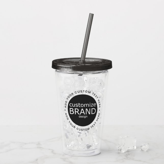 BPA Logotyp Tumbler för fri Anpassningsbar Drinkwa Take Away Mugg (Baksida Ice)