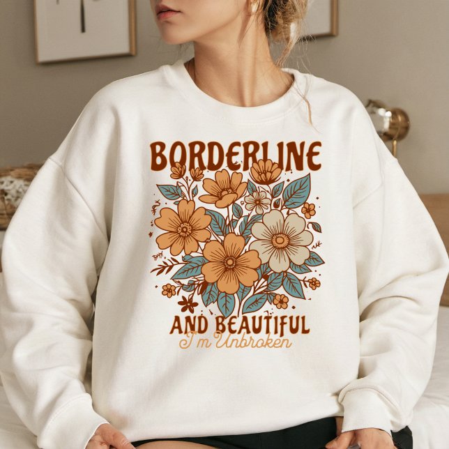 BPD-gräns Personlighetsstörning Psykisk hälsa T Shirt (borderline personality disorder floral sweatshirt for women)