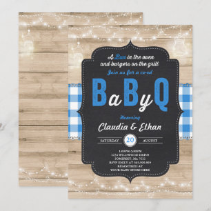 BPM-babyvisningsinbjudan Baby Q Par Shower Inbjudningar