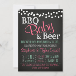 BQ Baby Beer Baby-Q-kort och inbjudan till Bok