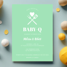 BQ Baby Shower för modern enkel Mint-Grönt