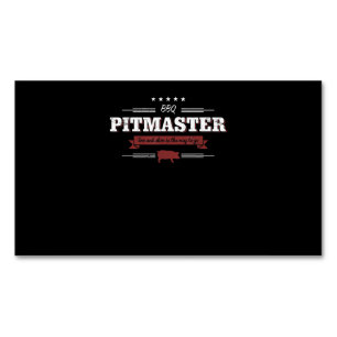 BQ BBQ Pitmaster låg och långsam är till nytta Magnetiska Visitkort