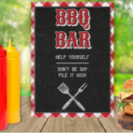 BQ Birthday BBQ Pub Bord-tecken 5 x 7 Poster