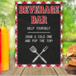 BQ Birthday Beverage Pub Bord-skylt 5 x 7 Poster