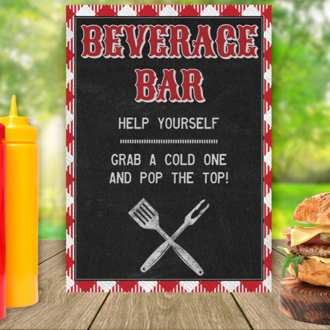 BQ Birthday Beverage Pub Bord-skylt 5 x 7 Poster (Skapare uppladdad)