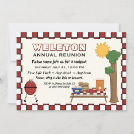 BQ-cookout picnic-familjen återförenad i gräns Inbjudningar