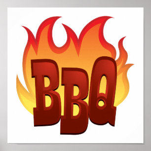 BQ-flammans textdesign Poster