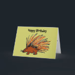 BQ - Funny Porcupine Birthday Card Kort<br><div class="desc">Det är roligt att ha ett porcupinfödelsekort i tecknaden...  Jag hoppas att du inte är så jävla stolt över din ålder.</div>