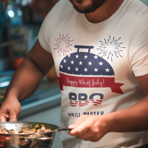 Bq grill, fjällgrill, rödblå och blå grillpipa t shirt