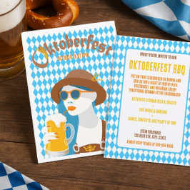 BQ-inbjudan för anpassningsbar Modern Oktoberfest Inbjudningar