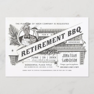 BQ-inbjudningar till Pension Party  Högsta Vintage Inbjudningar