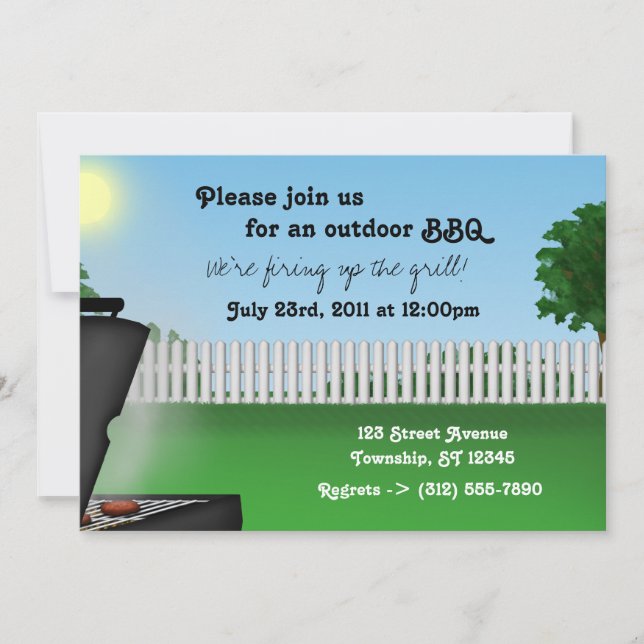 BQ-inbjudningar till sommarbakgården Inbjudningar (Framsida)