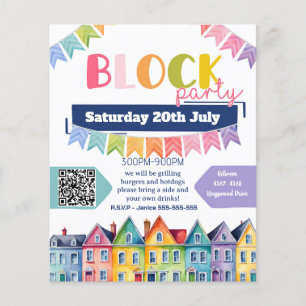 BQ-insamling av party-block under sommargatan Flygblad