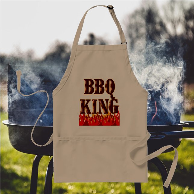 BQ Kung Red Flames Cookout säger Apron Förkläde (Skapare uppladdad)