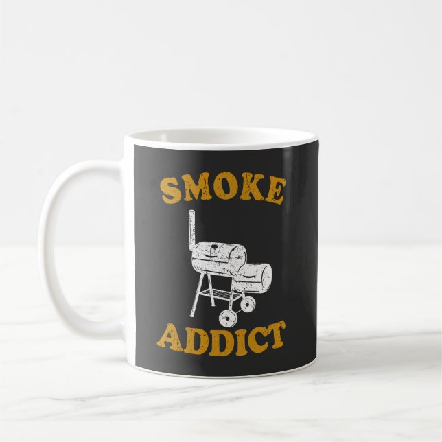 BQ Röktråd Kött Rökare T-Shirt Kaffemugg (Vänster)