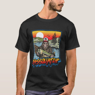 Bquatch! Rolig B Fiske Sasquatch Retro 80-Tal Fisk T Shirt