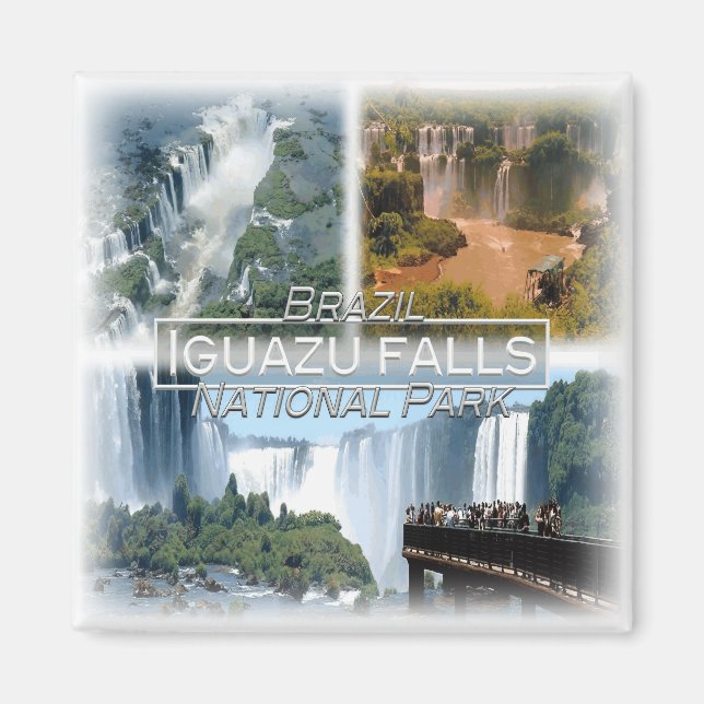 BR0120 Amerika, Brasilien, Iguazu fall, Fridge Magnet (Framsidan)