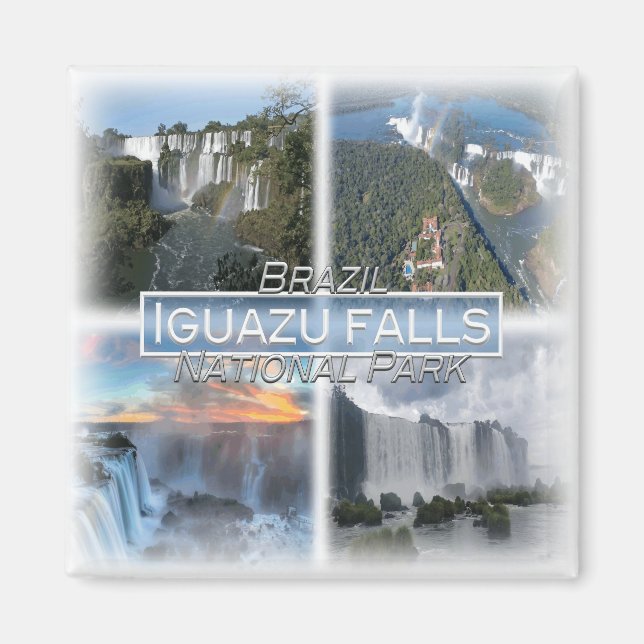 BR0121 Amerika, Brasilien, Iguazu fall, Fridge Magnet (Framsidan)