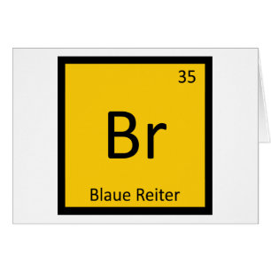 Br - Blaue Reiter Konst Kemi Periodiska Systemet Hälsningskort