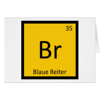 Br - Blaue Reiter Konst Kemi Periodiska Systemet Hälsningskort