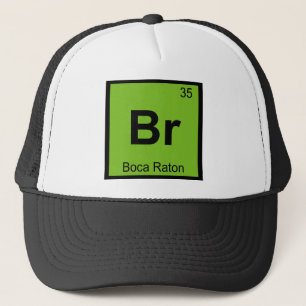 Br - Boca Raton Florida Kemisk Periodiska Systemet Truckerkeps