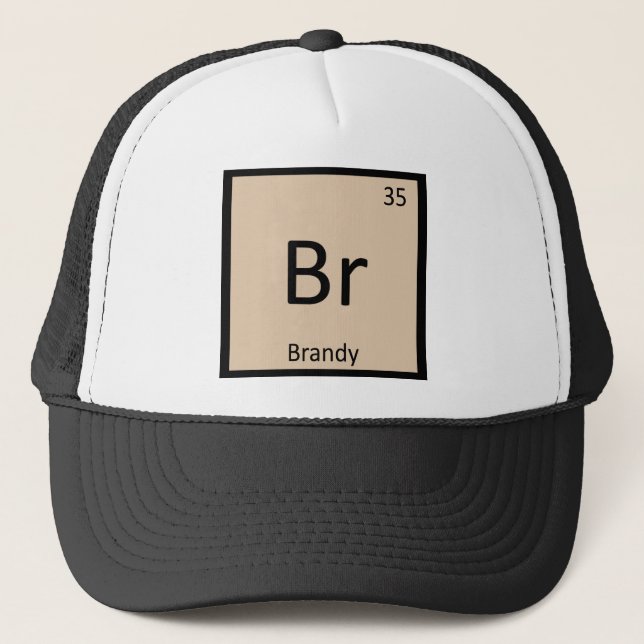 Br - Brandy Sprit Kemi Periodiska Systemet Symbol Truckerkeps (Framsida)