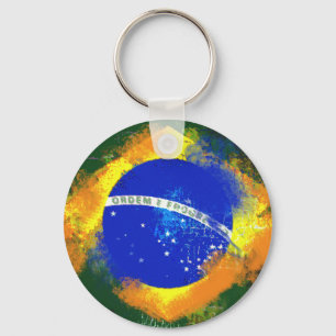 BR Brasil brazilian-flagga Nyckelring