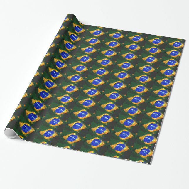 BR Brasil brazilian-flagga Presentpapper (Utrullad)