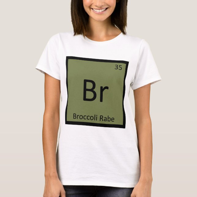 Br - Broccoli Rabe Kemisymbol T-shirt (Framsida)