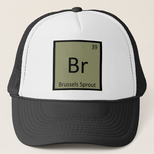 Br - Bryssel Sprout Vegetable Chemistry Symbol Keps (Framsida)
