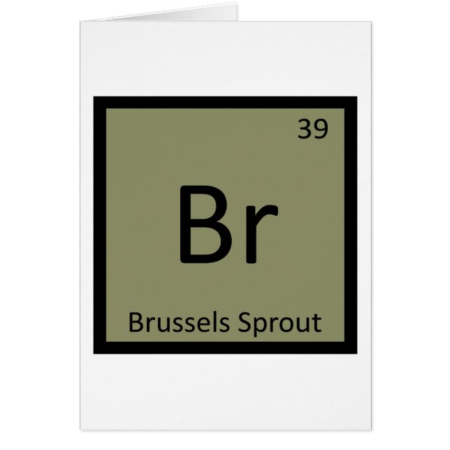 Br - Brysselkål Grönsak Kemi Symbol Hälsningskort (Framsidan)