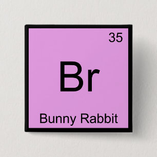Br - Kanin Rolig Kemielement Symbol T Knapp