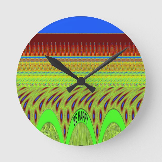 Br Lycklig har en Nicedag Rund Klocka (Framsida)