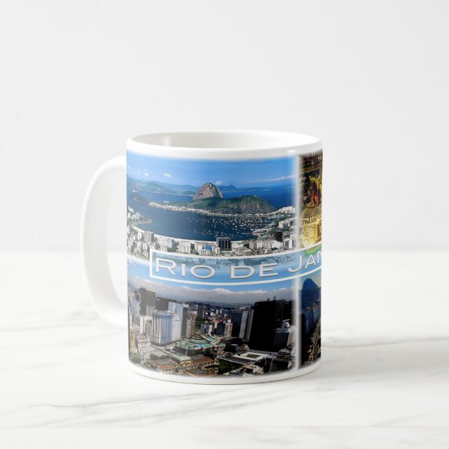 BR Rio de Janeiro - stranden Botafogo - Karnival - Kaffemugg (Framsida vänster)