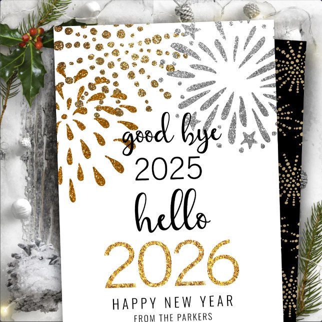 Bra Adjö 2020 Hej 2021 | Festive Fireworks Julkort (Skapare uppladdad)