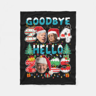 Bra Adjö 2024 Hej 2025 Trump Joe Biden Kamala Ha Fleecefilt