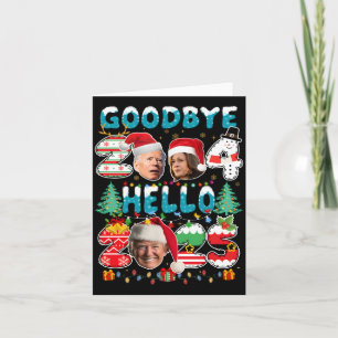 Bra Adjö 2024 Hej 2025 Trump Joe Biden Kamala Ha Kort