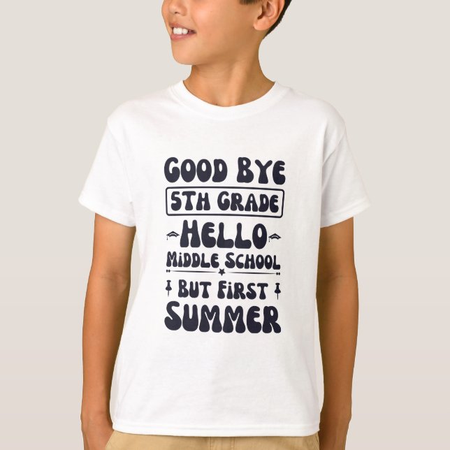 Bra Adjö 5:e Klass Hej Mittet School T Shirt (Framsida)