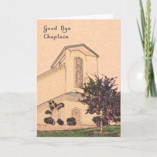 Bra Adjö Chaplain Card med Sepia Church Kort