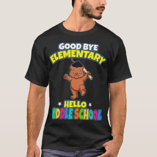 Bra Adjö Elementär Hej Mitten School Studenten T Shirt