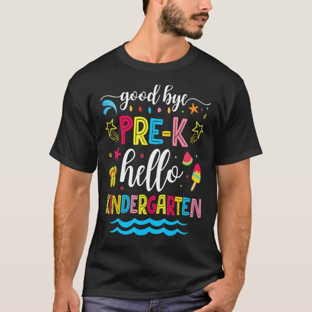 Bra Adjö före K Hej Kindergarten Studenten T Shirt (Framsida)