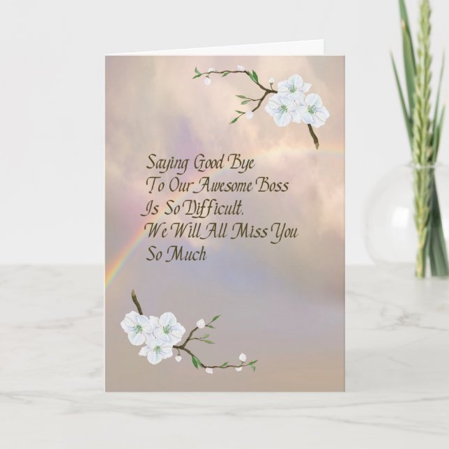 Bra Adjö-kort för Fantastisk Chef twilight Rainbow Kort (Framsida)