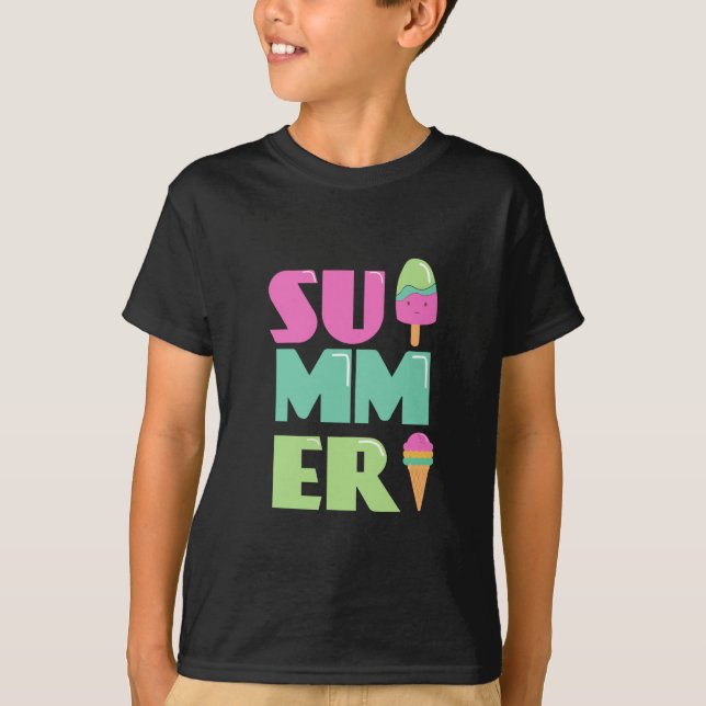 Bra Adjö School Hej Summer Beach T-Shirt (Framsida)