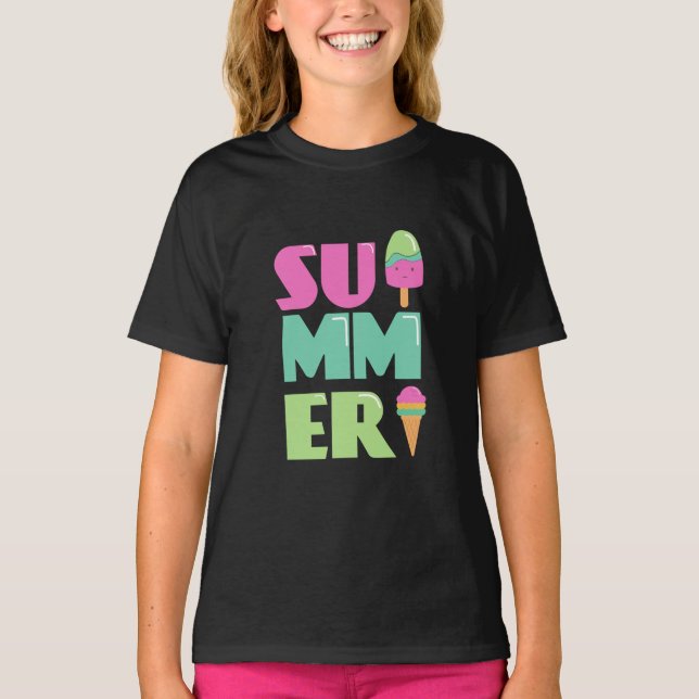 Bra Adjö School Hej Summer Beach T-Shirt (Framsida)