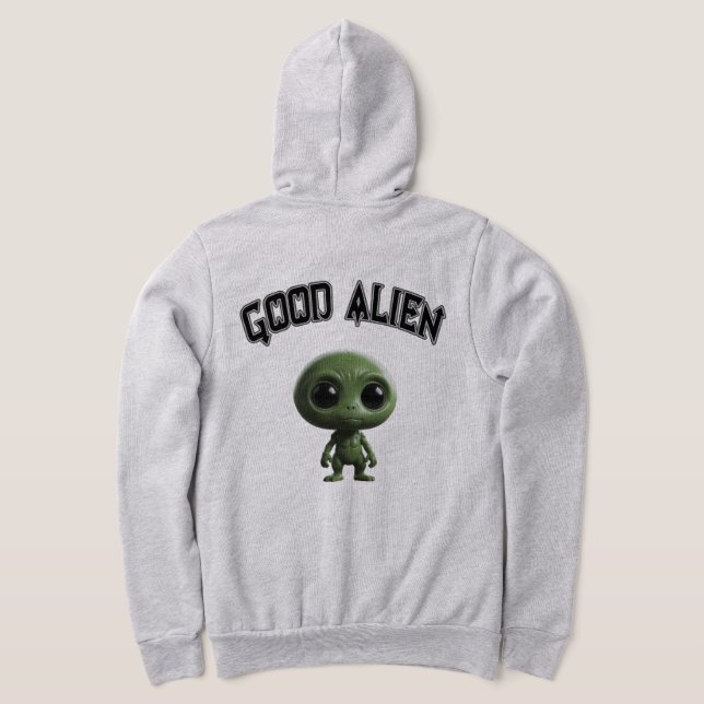 Bra alien Fullt Zip Hoodie T Shirt (Laydown Baksida)