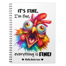 Bra, allt är BRA Funny Chicken Anteckningsbok