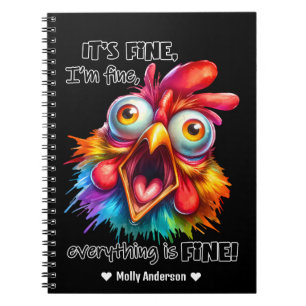 Bra, allt är BRA Funny Chicken Anteckningsbok