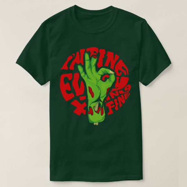 bra allt är bra zombie hand t shirt (Design framsida)